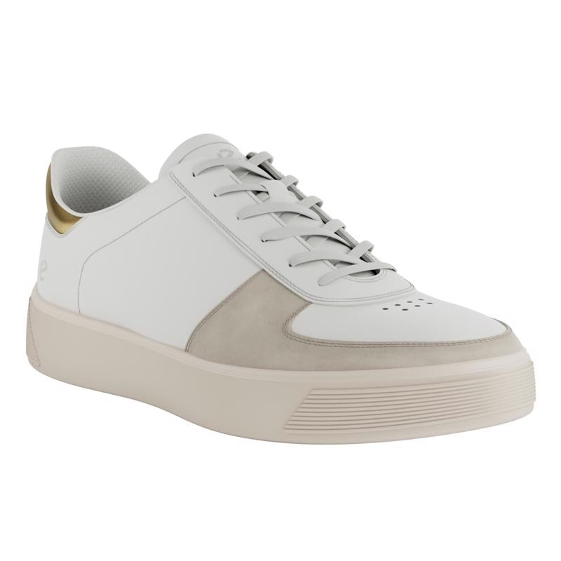 Beige ECCO Street Tray Logo Sneaker Limestone