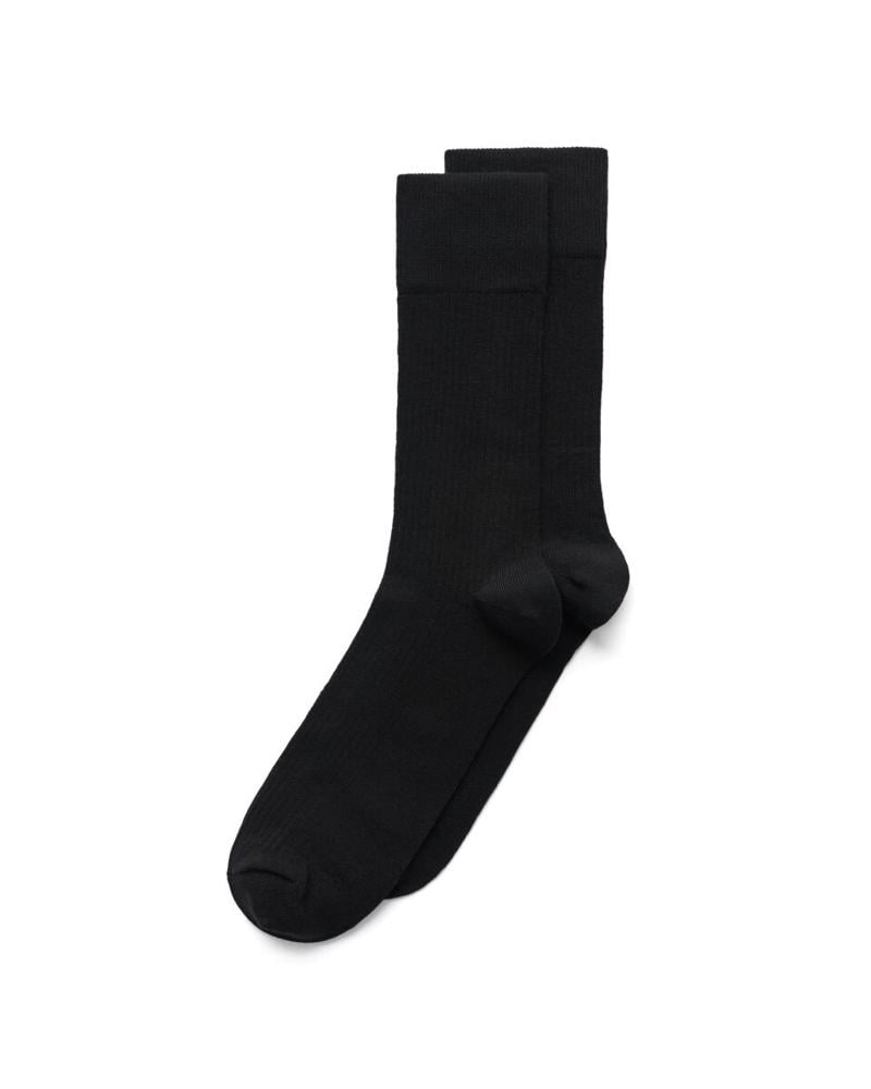 BLACK ECCO Classic Ribbed Mid Cut