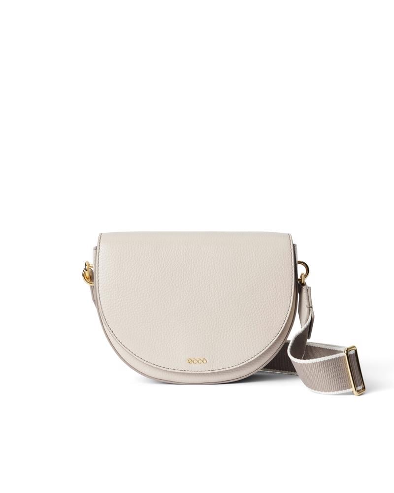 Beige ECCO Saddle Bag Pebbled Leather
