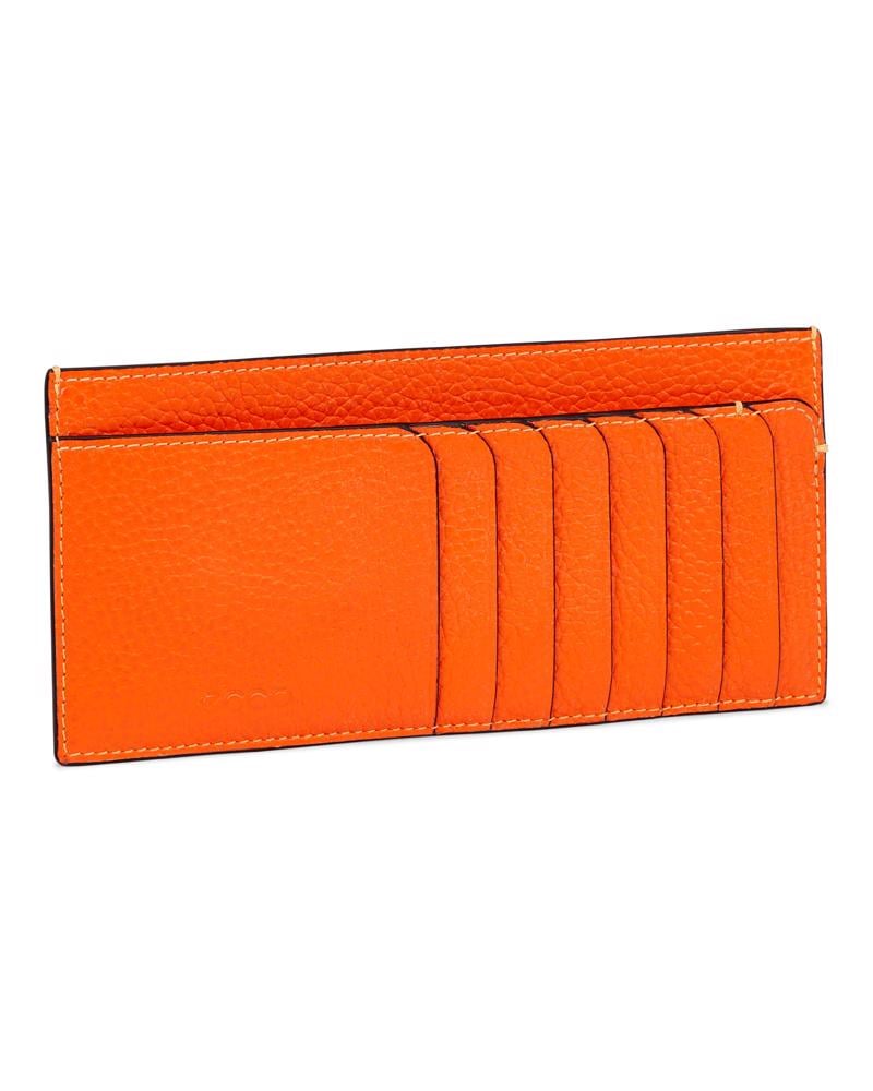 Orange ECCO Wallet Pebbled Leather