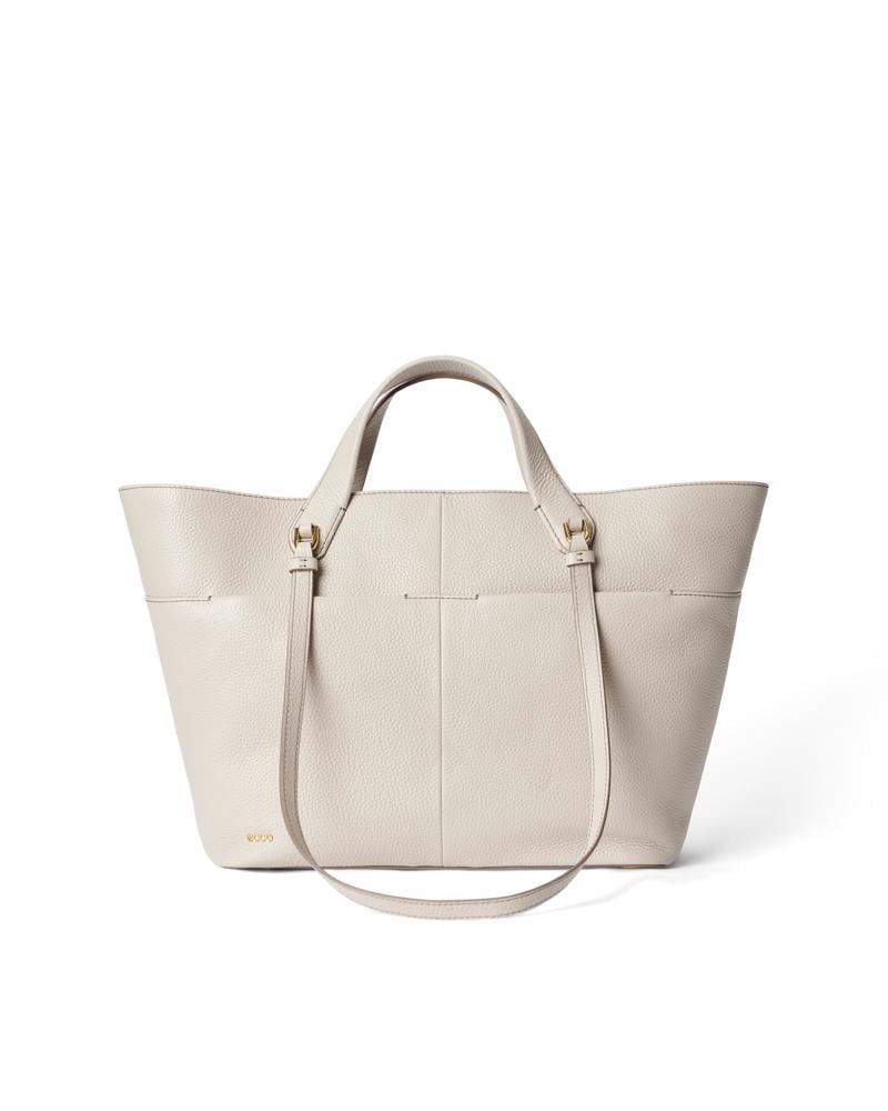 Beige ECCO Tote M Pebbled Leather Bag