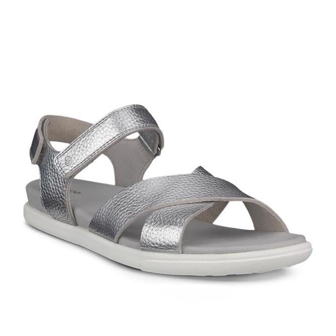 معدني ECCO Damara Sandal Pure Silver Foil