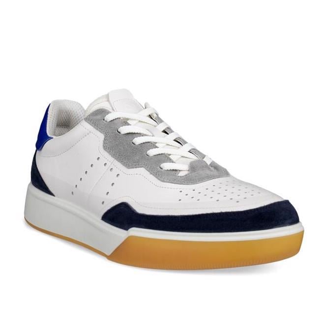 White ECCO Street Court M Marine