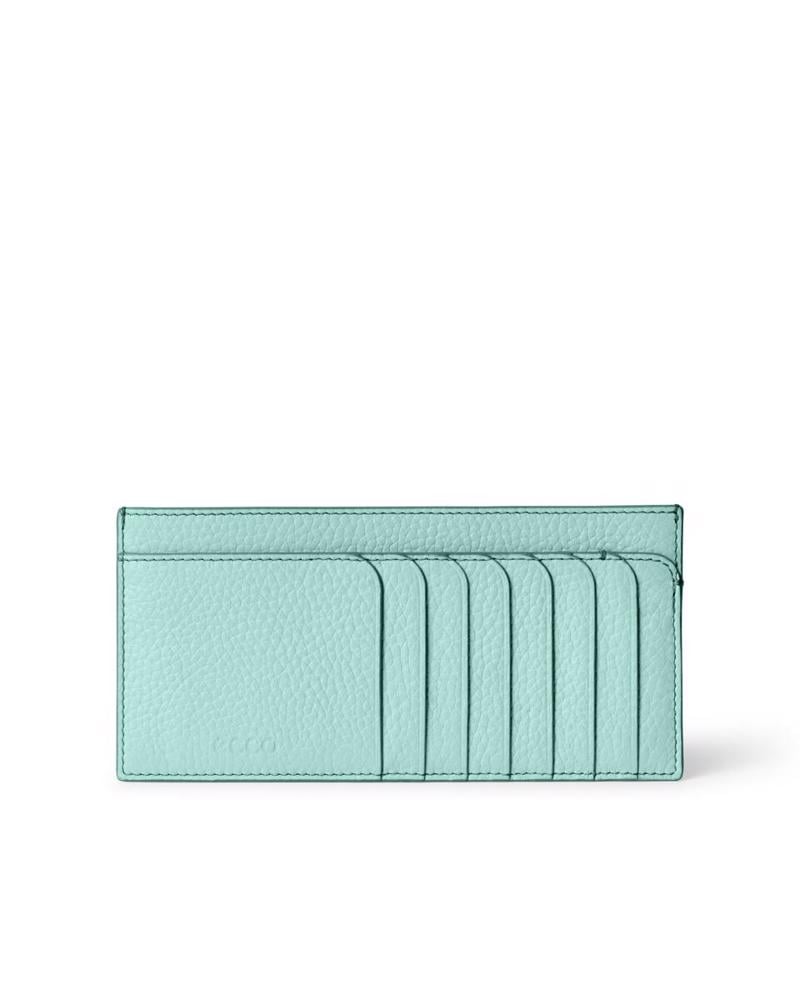 BLUE ECCO Wallet Pebbled Leather