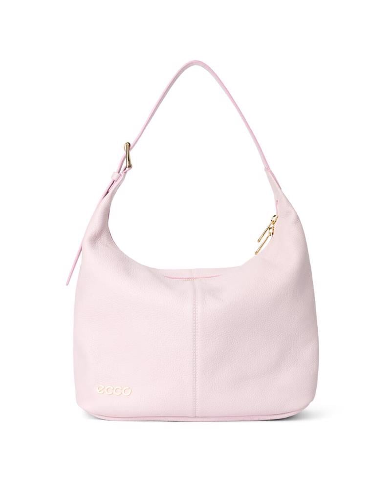 Pink ECCO Hobo M Soft Pebbled Leather