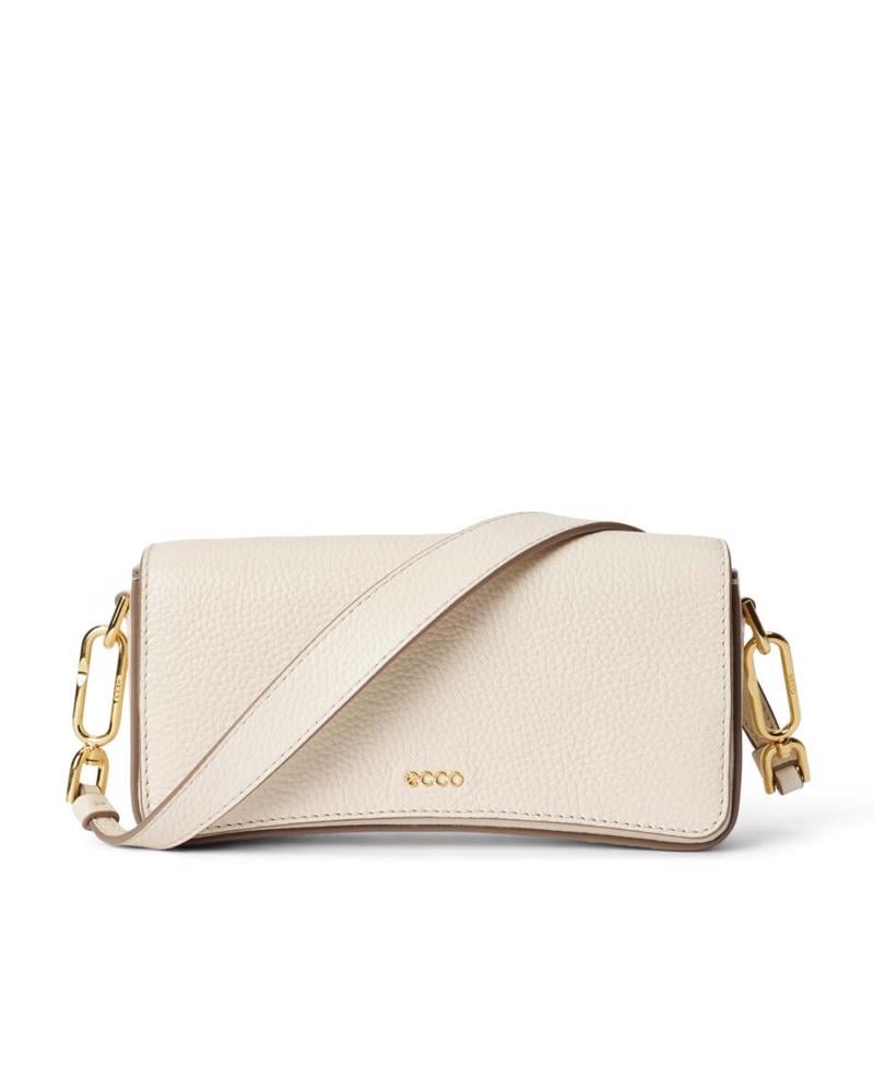 Yellow ECCO Pinch Bag S Pebbled Leather Bag