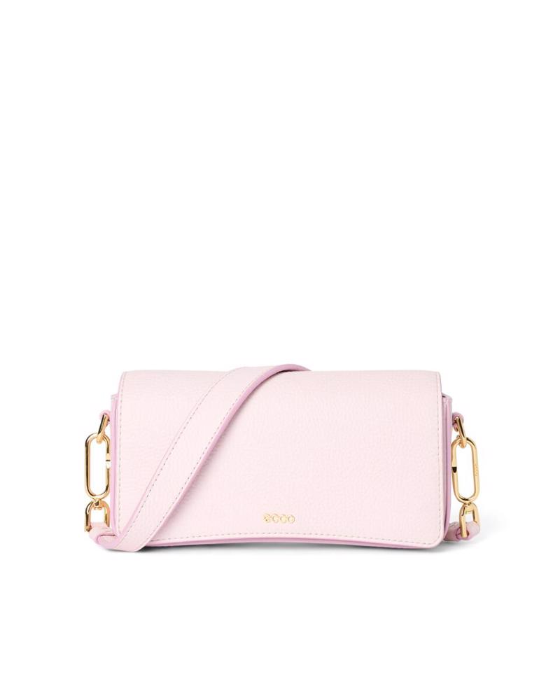 Pink ECCO Pinch Bag S Pebbled Leather Bag
