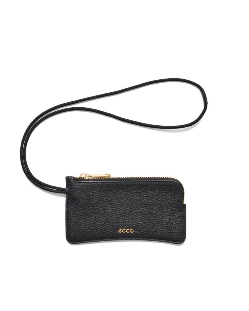 اسود ECCO Wristlet S Soft Pebbled Leather